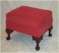 ottoman upholstery, foot stool upholstery, reupholstery